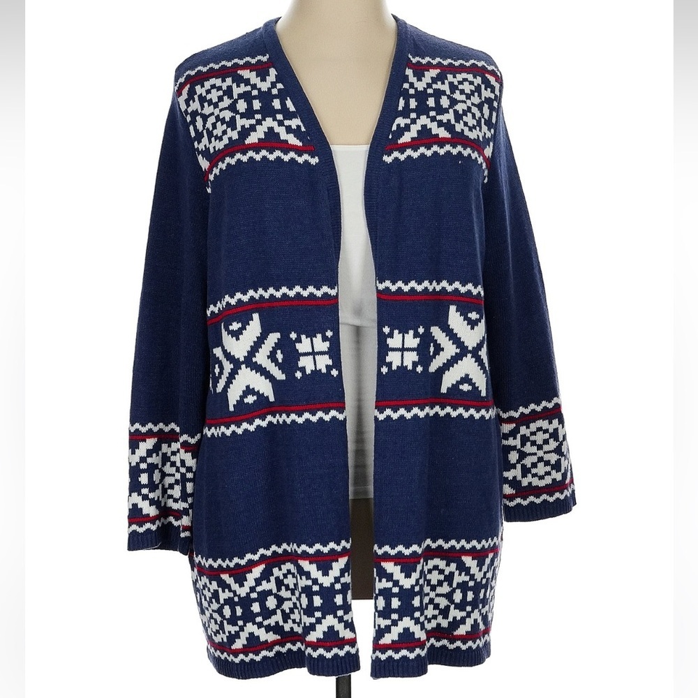 Catherines Open Front Cardigan Sweater Women’s Plus Size 0X Aztec Southwestern